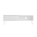 White TV Stand With Sliding Door