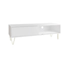 White TV Stand With Sliding Door