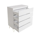 White 4 Drawer Chest