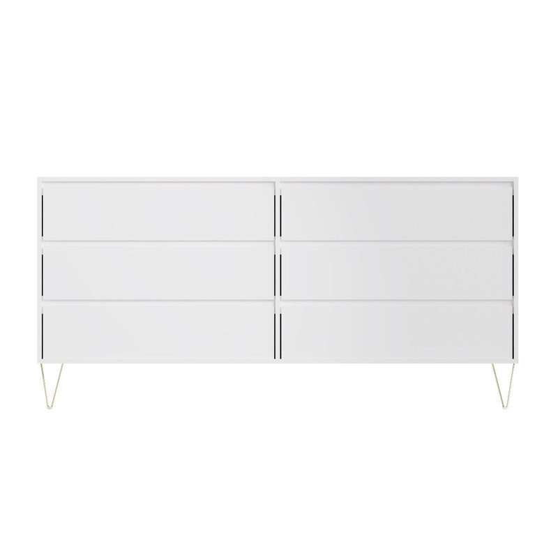 White 6 Drawer Chest