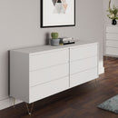 White 6 Drawer Chest