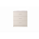 White 3 Drawer Chest