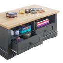 Dark Grey Coffee Table With Storage