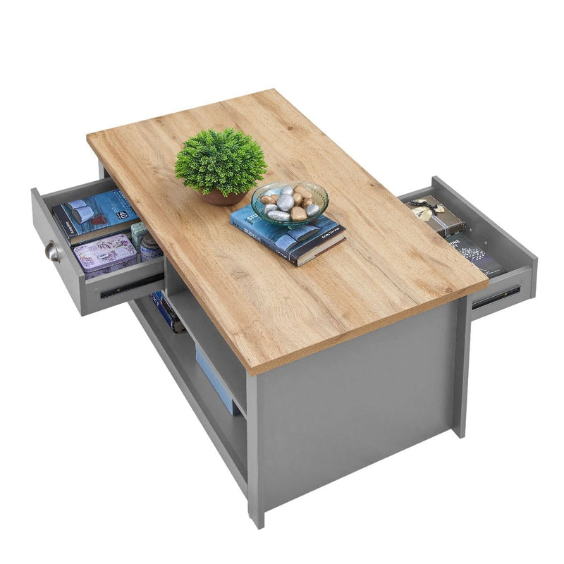 2 Drawer Grey Coffee Table