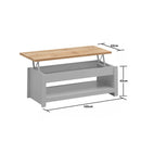 Light Grey & Oak Coffee Table