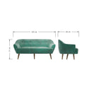 Forest Green 3 Seater Sofa