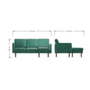 Green 3 Seater Corner Sofa