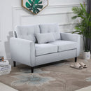 Harvard Light Grey 2 Seater Linen Sofa