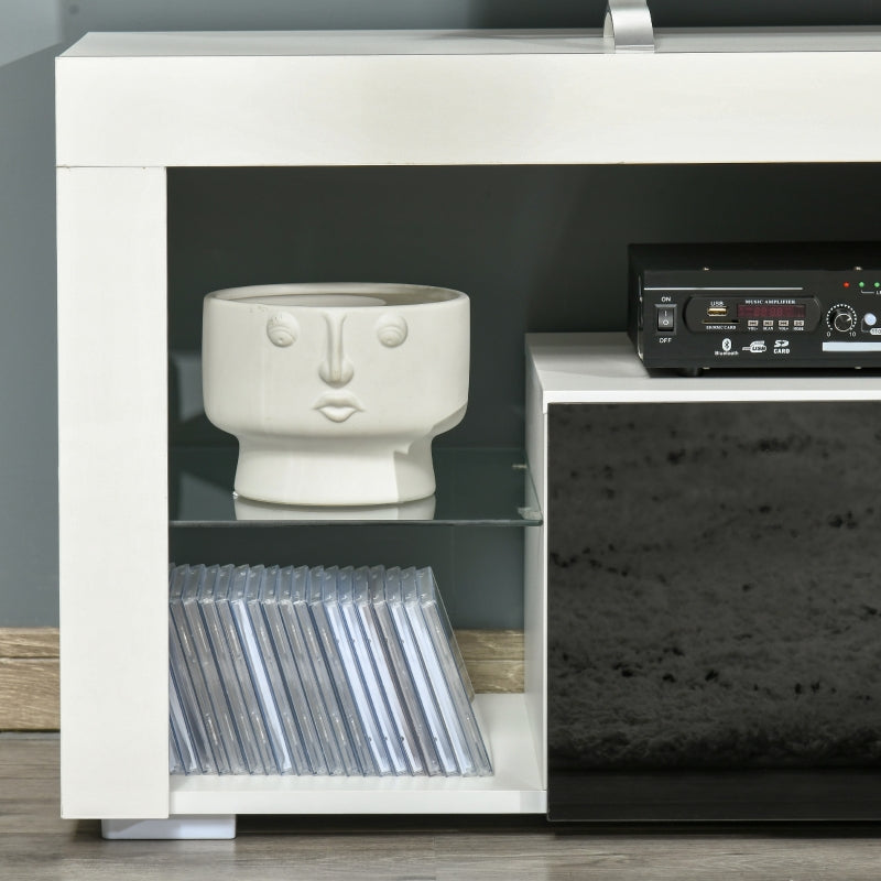 Kingley Gloss White TV Stand With Storage