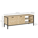 Oklahoma Patterned Wooden TV Stand With Storage