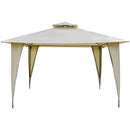 Beige Pop Up Gazebo With Steel Frame