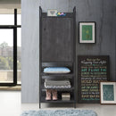 Zahra 3 Piece Bedroom Furniture Set Open Wardrobes - Bedroom Sets