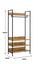 Zahra 4 Piece Bedroom Furniture Set Open Wardrobes - Bedroom Sets