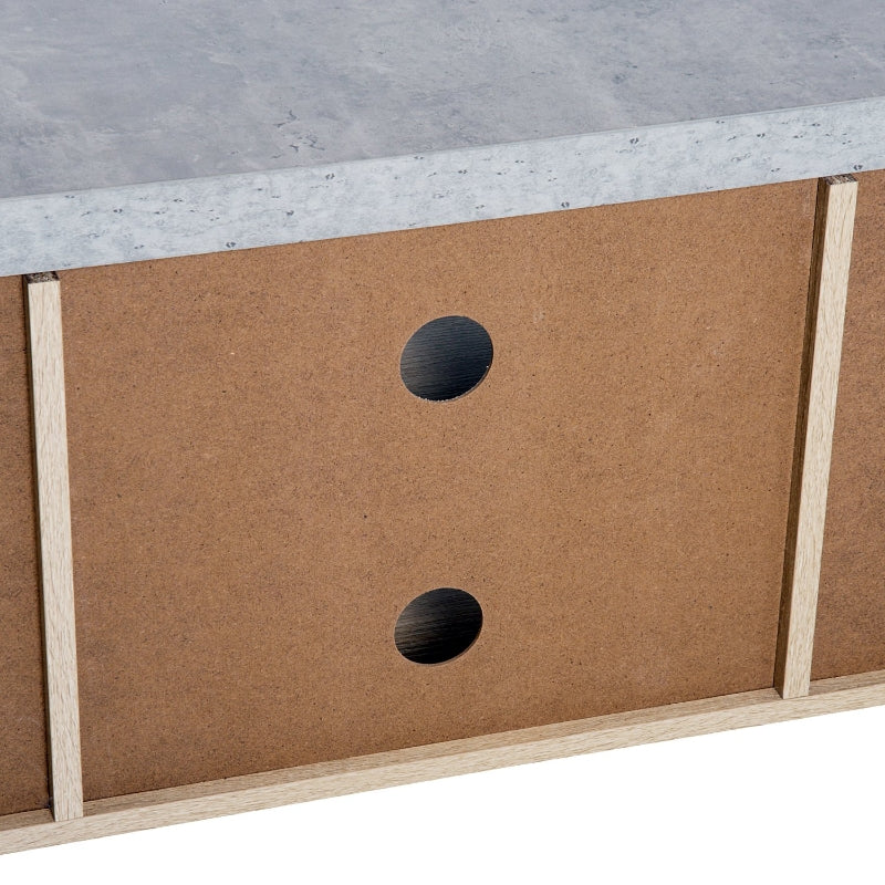 Marble-Effect TV Unit With Storage