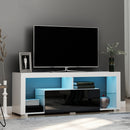 Kingley Gloss White TV Stand With Storage
